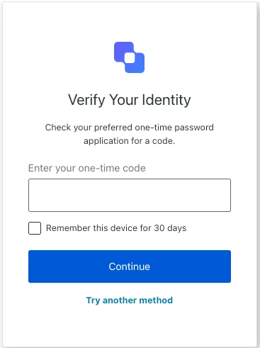 ACUL Reset Password MFA OTP Challenge