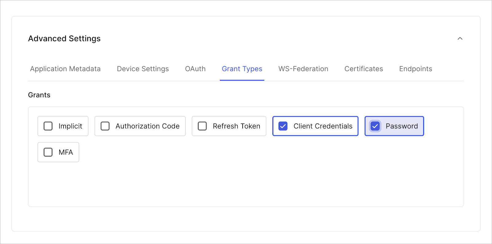 Auth0 Dashboard > Applications > Paramètres avancés