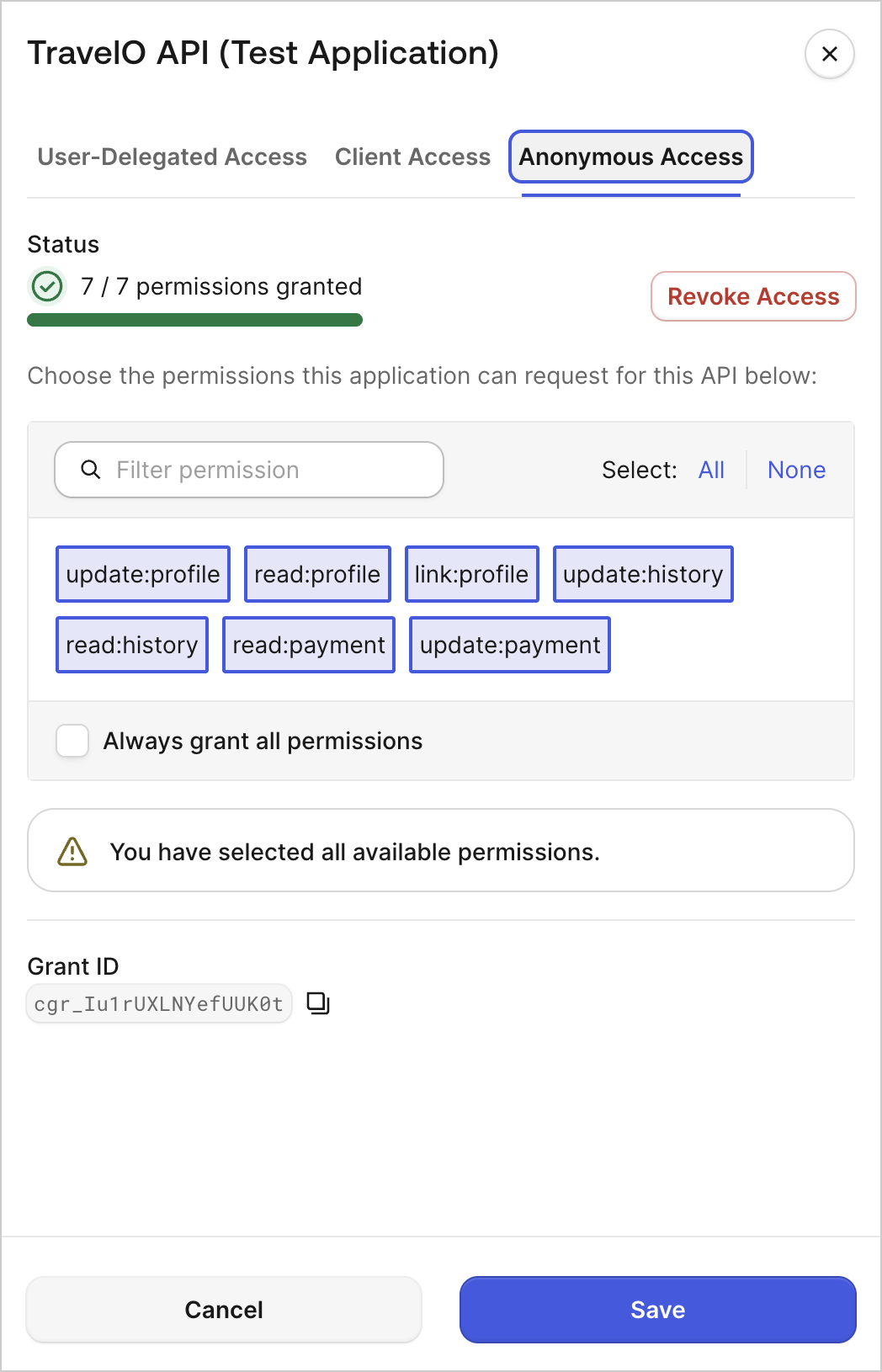 The Applications settings page in the Auth0 Dashboard