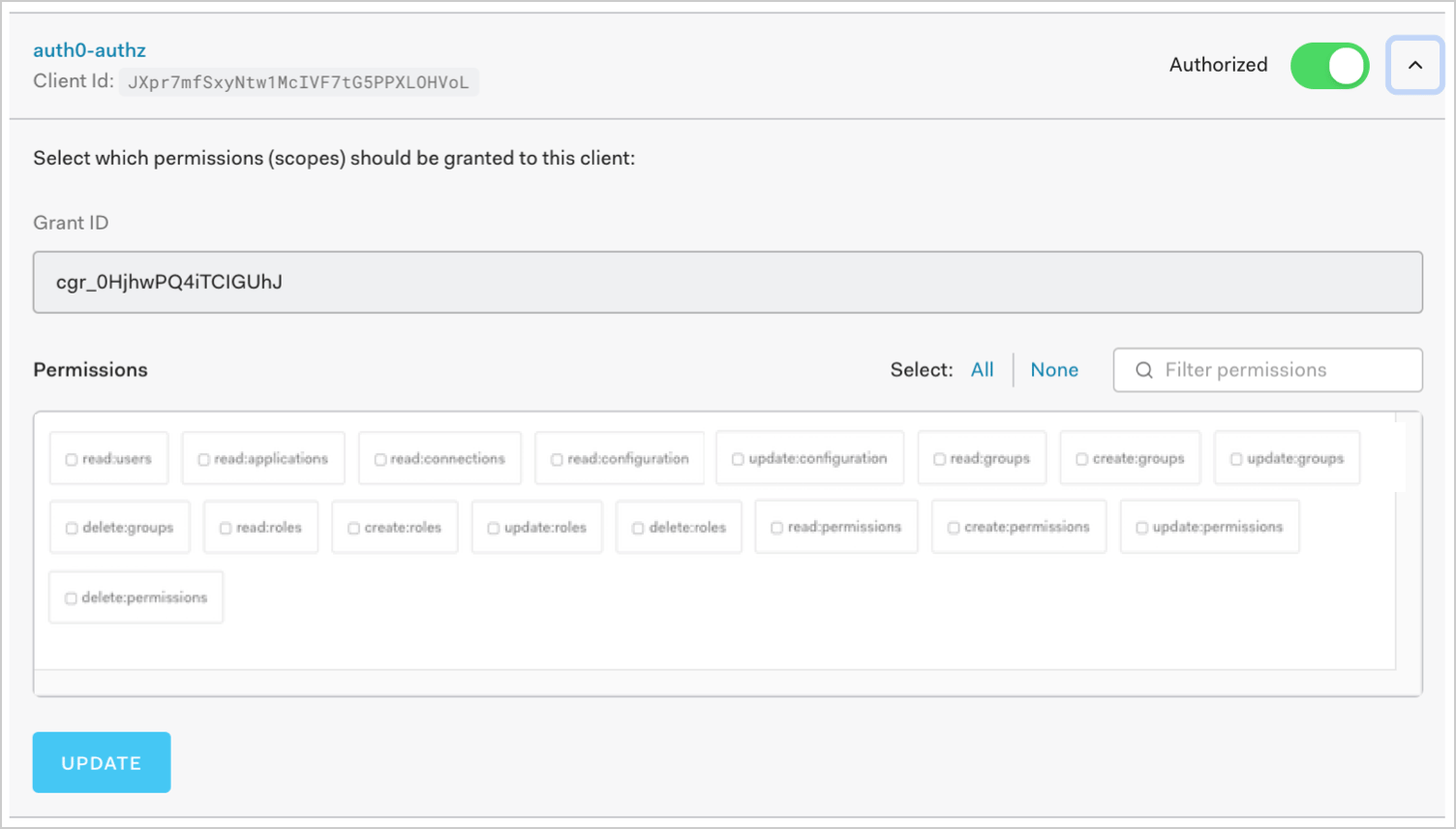 Dashboard - Authorization Extension Dashboard - Client Scopes