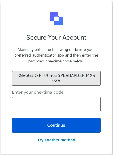 ACUL MFA OTP Enrollment Code