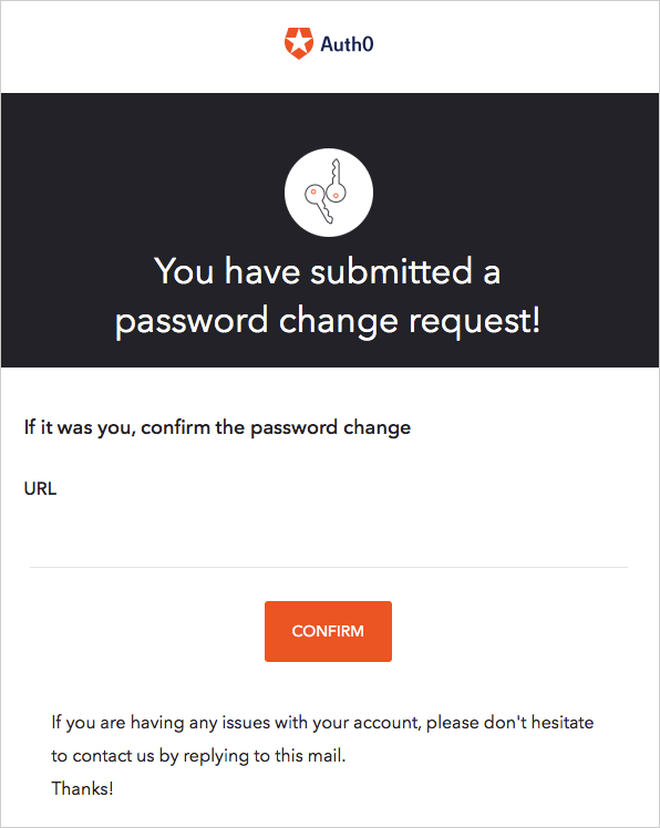 Password Reset Email