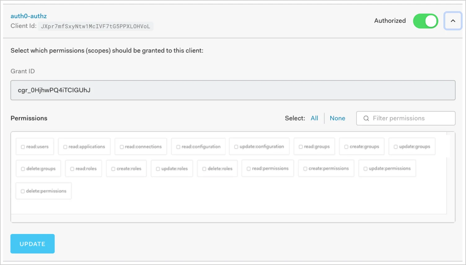 Dashboard - Authorization Extension Dashboard - Client Scopes