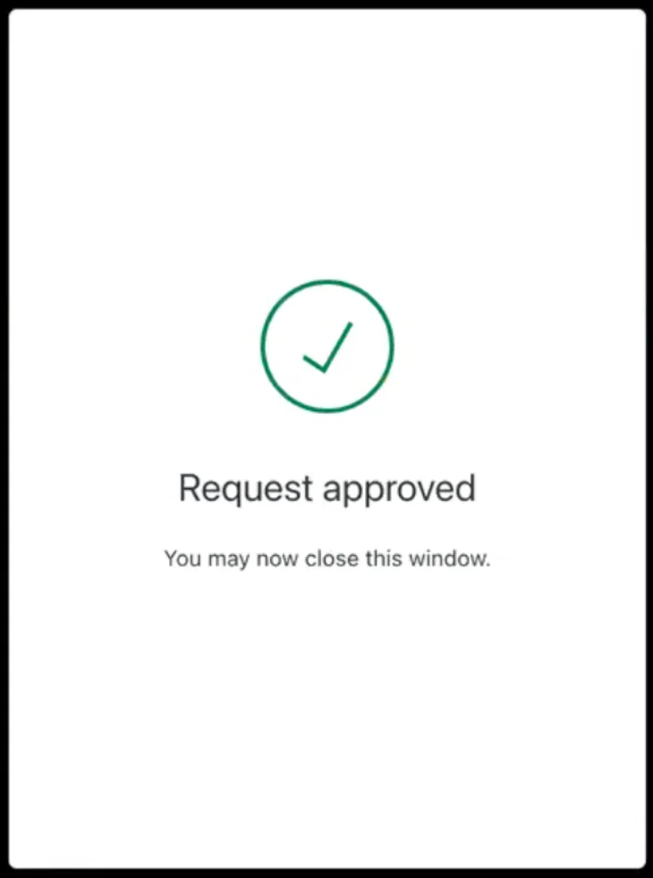 User accepts the authentication request