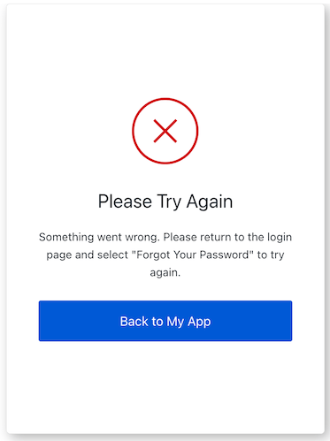 ACUL reset password error