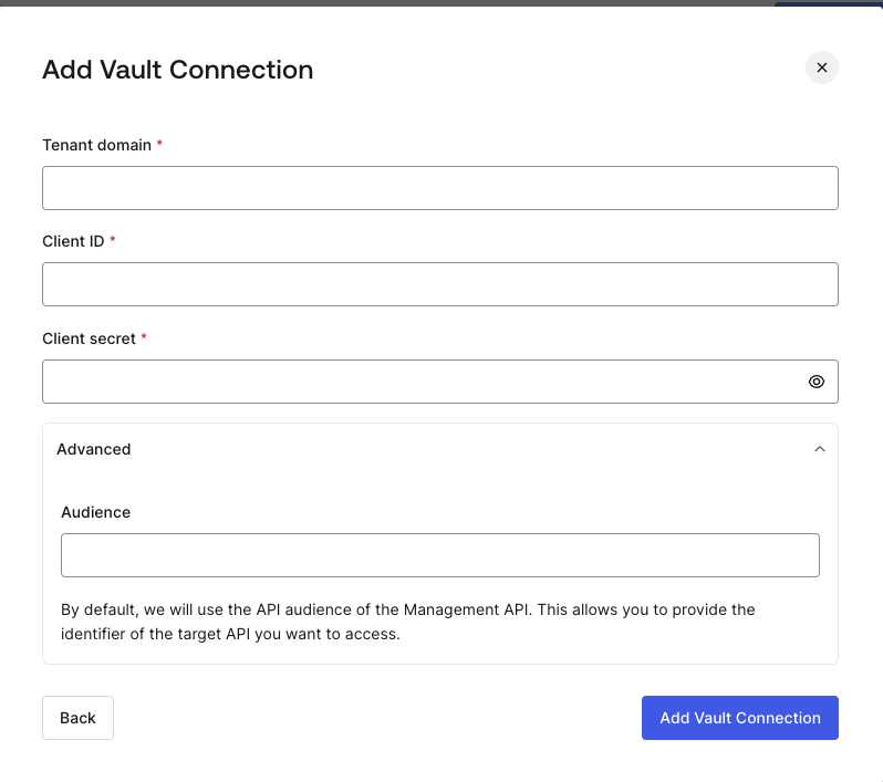 Dashboard > Actions > Forms > Vault > Auth0