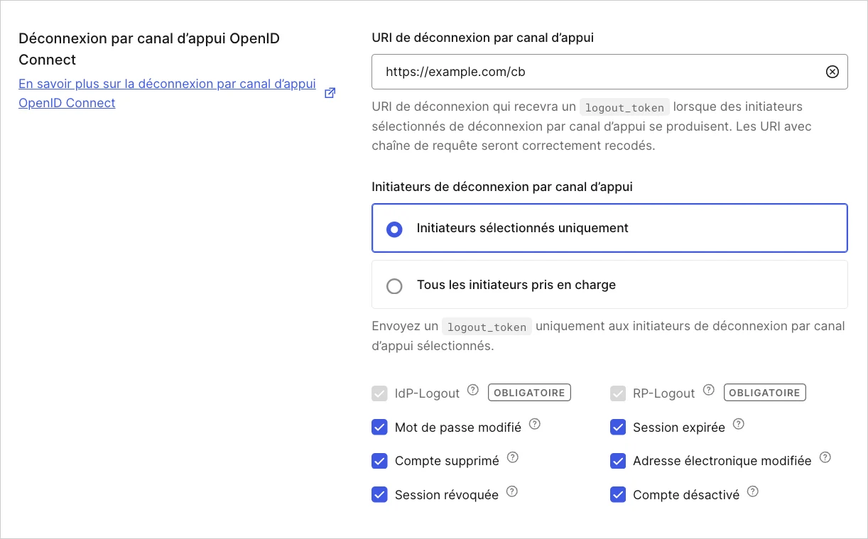 Dashboard > Applications > Application Settings