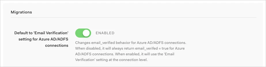 Dashboard - Advanced Tenant Settings - Migrations