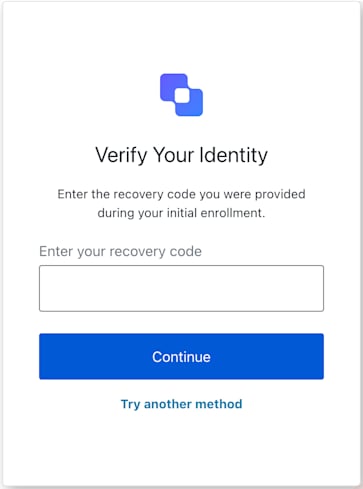 ACUL Reset Password MFA Recovery Code Challenge