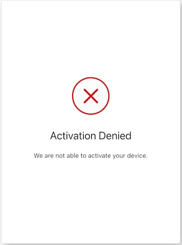 ACUL Device Code Activation Denied