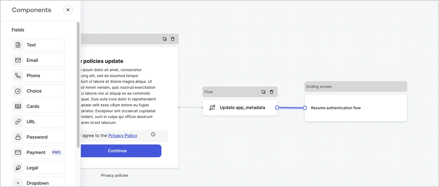 Dashboard > Actions > Forms > Form