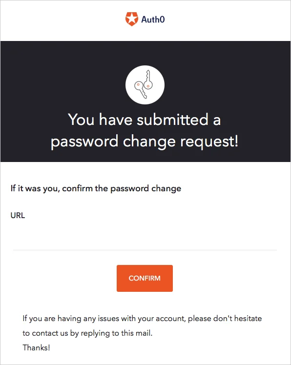Password Reset Email