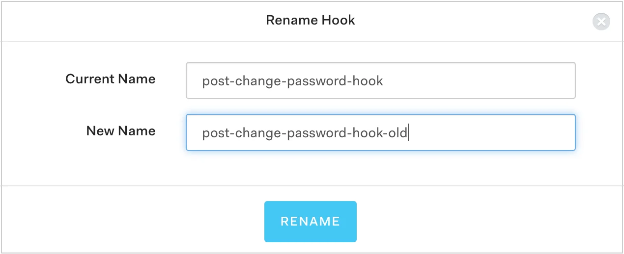 Auth0 Rename Hooks