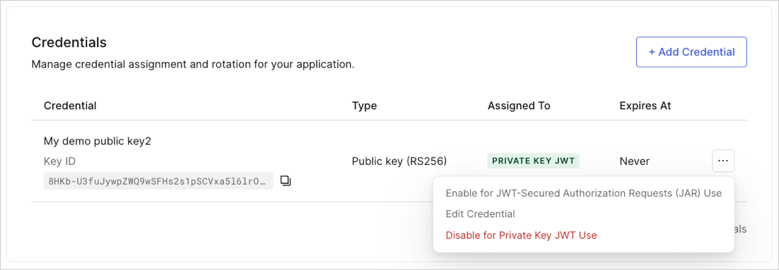 Dashboard - Applications - Paramètres de l’application - Credentials - mettre à jour la date d’expiration