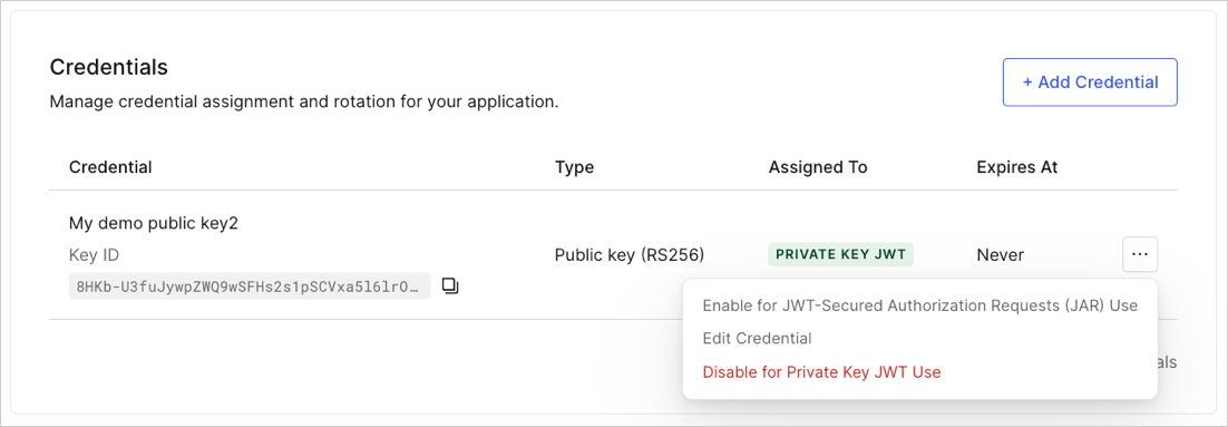 Dashboard - Applications - Paramètres de l’application - Credentials - mettre à jour la date d’expiration