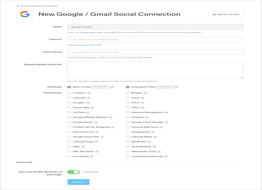 Google の権限