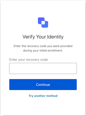 ACUL Reset Password MFA Recovery Code Challenge