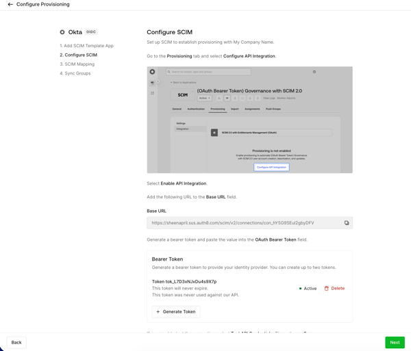 Confgure SCIM to provision users to your application.