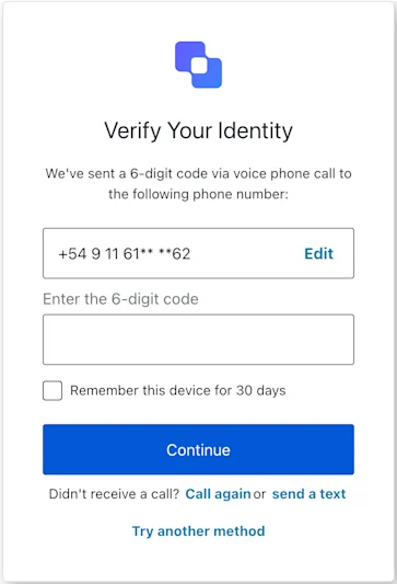 ACUL Reset Password MFA Voice Challenge