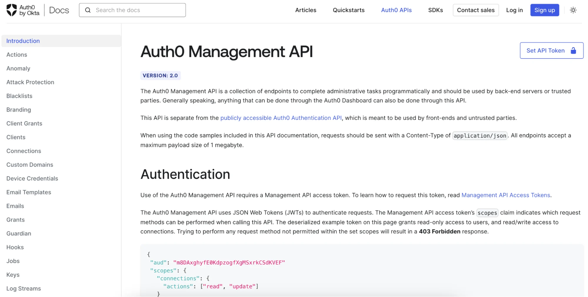 Screenshot of Set API Token for TikTok