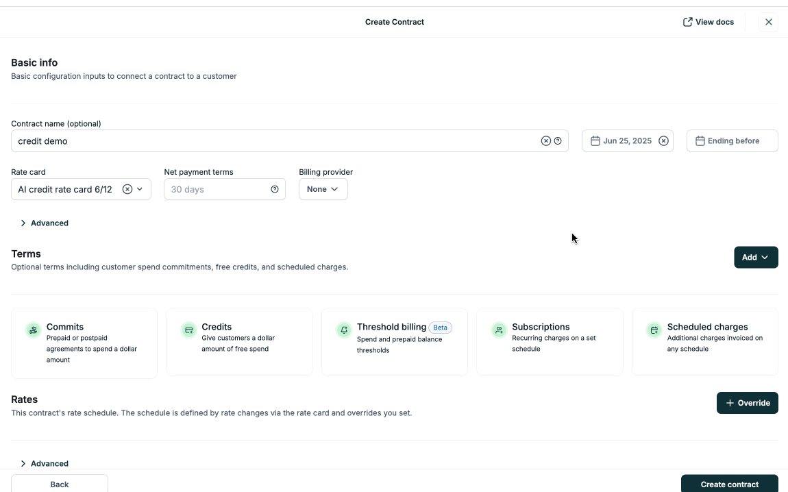 Scope Credits Commits