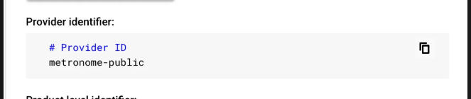 GCP provider ID