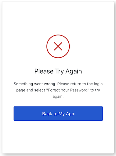 ACUL reset password error
