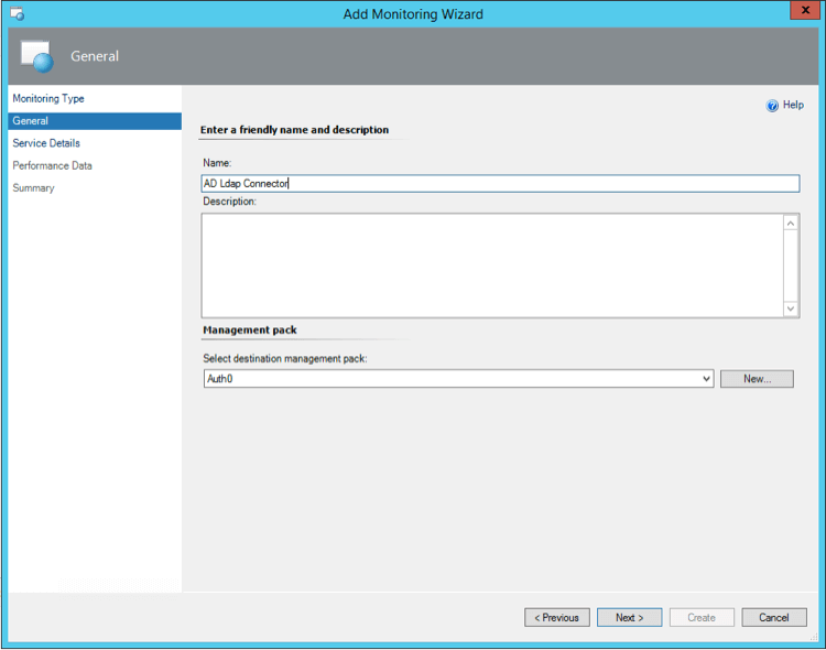 Monitor AD/LDAP Connector Wizard Screen 2