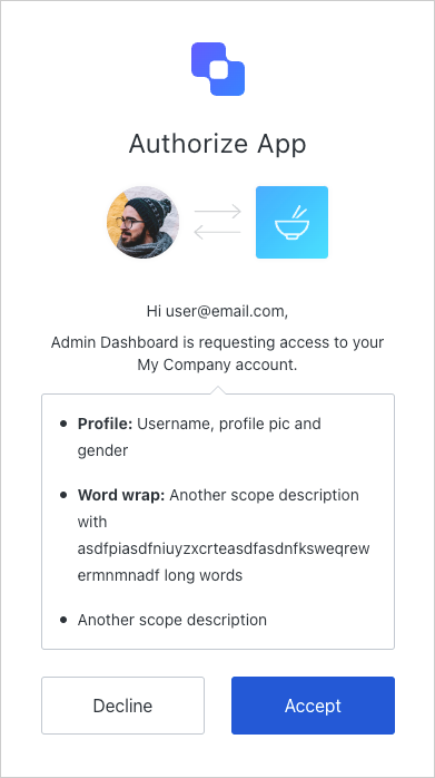 Authorization - User consent and applications - consent-dialog
