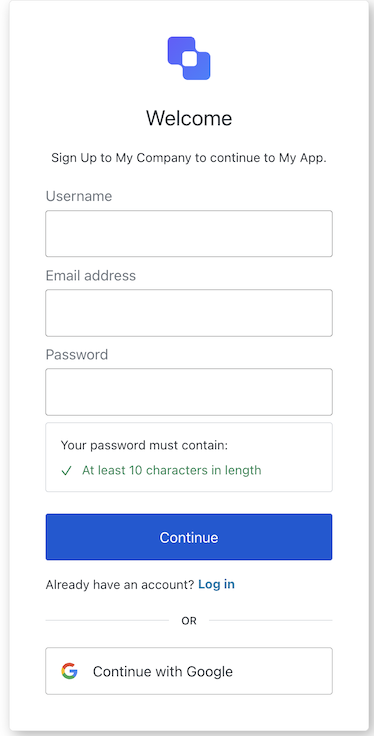 ACUL Signup screen image