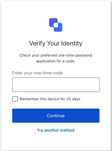 ACUL Reset Password MFA OTP Challenge