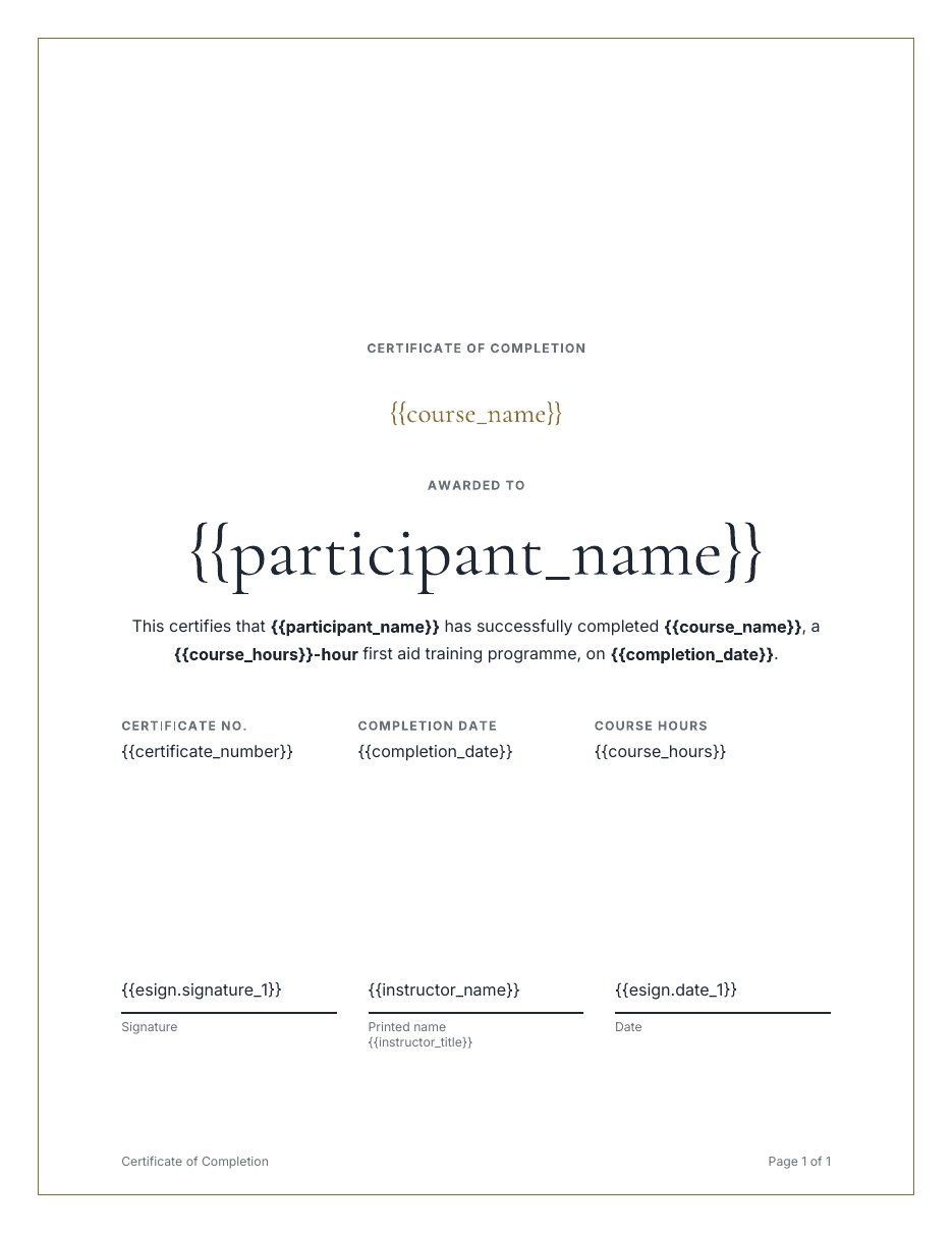 style-certificate