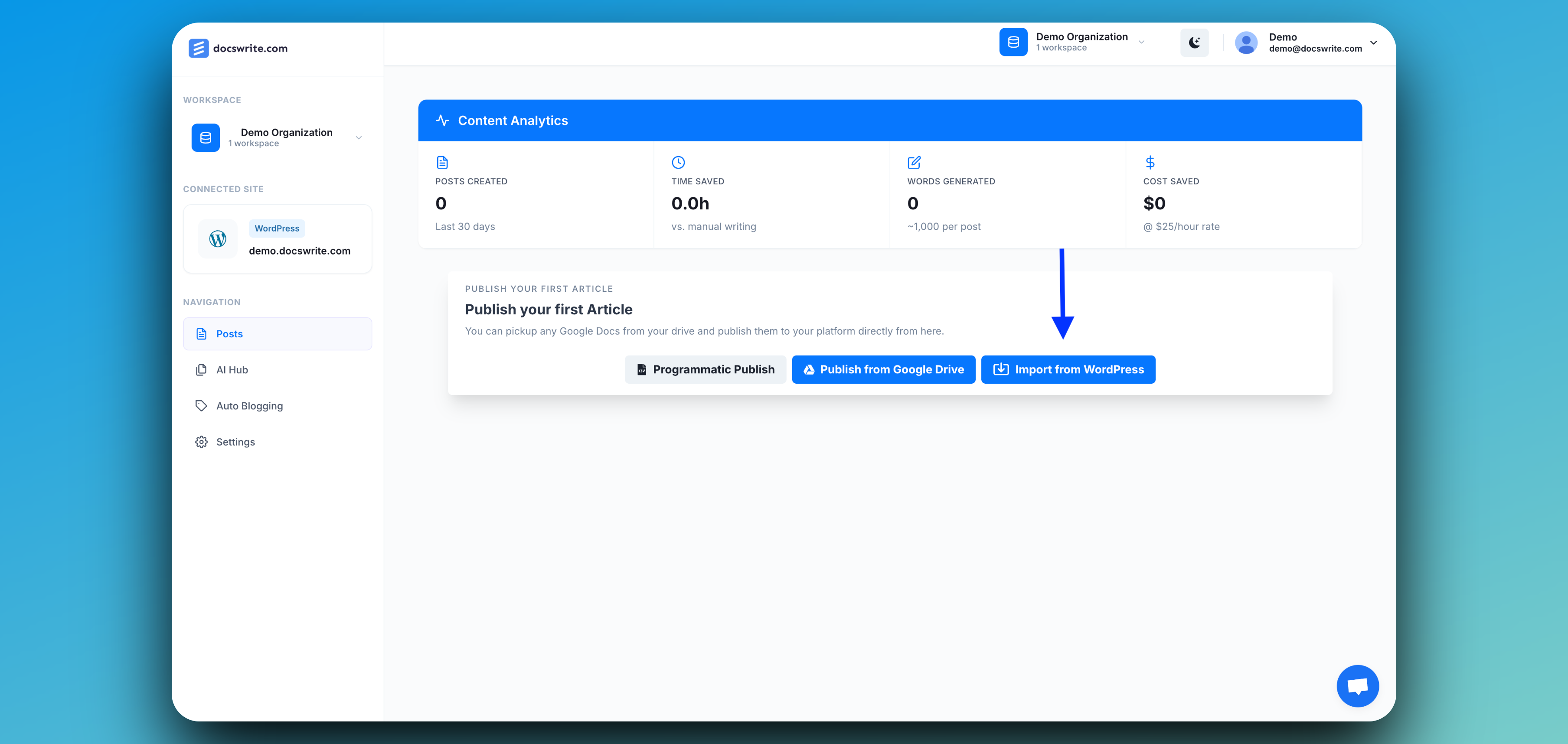 Import from WordPress