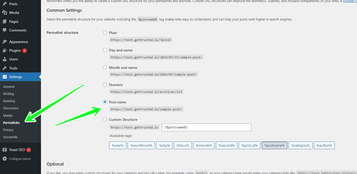 Permalink Requirements