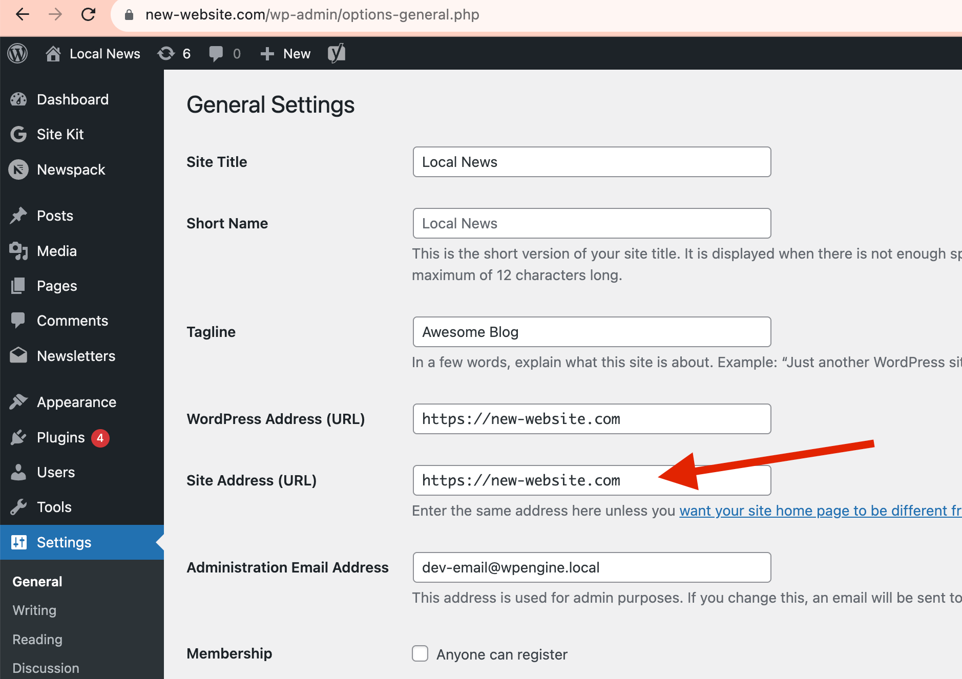 WordPress Settings