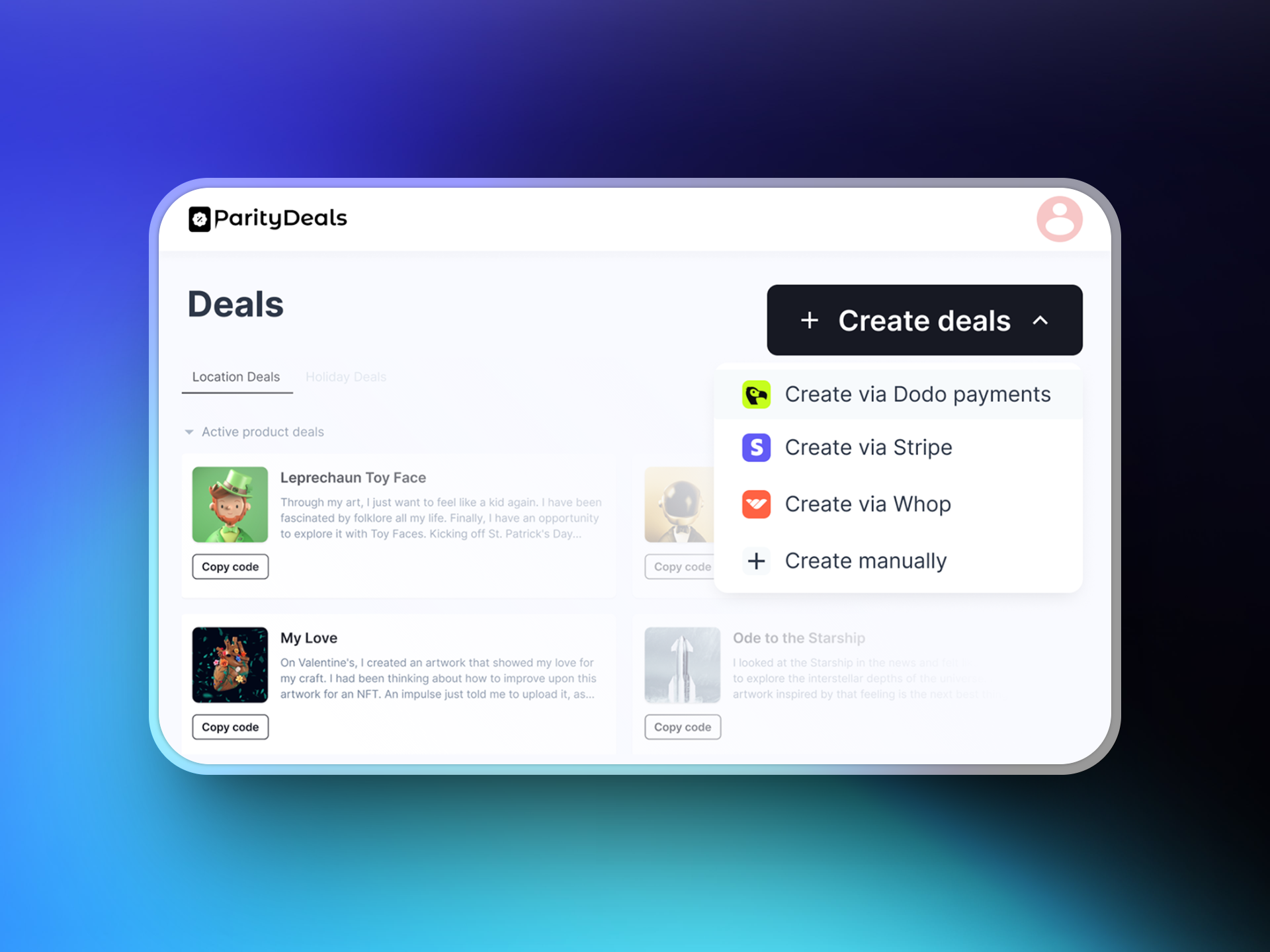 Creating deals via Dodo Payments