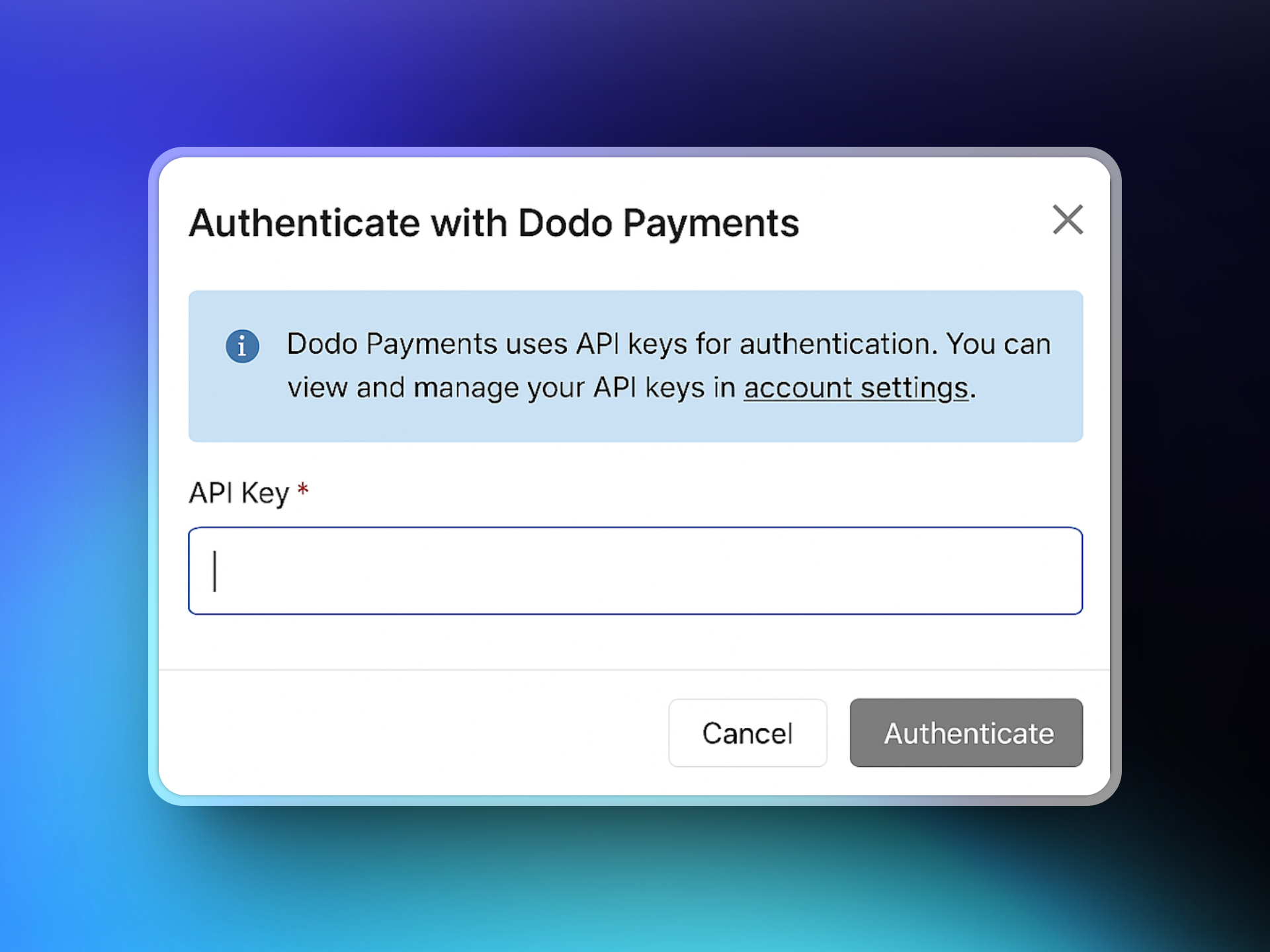Connecting API key to ParityDeals