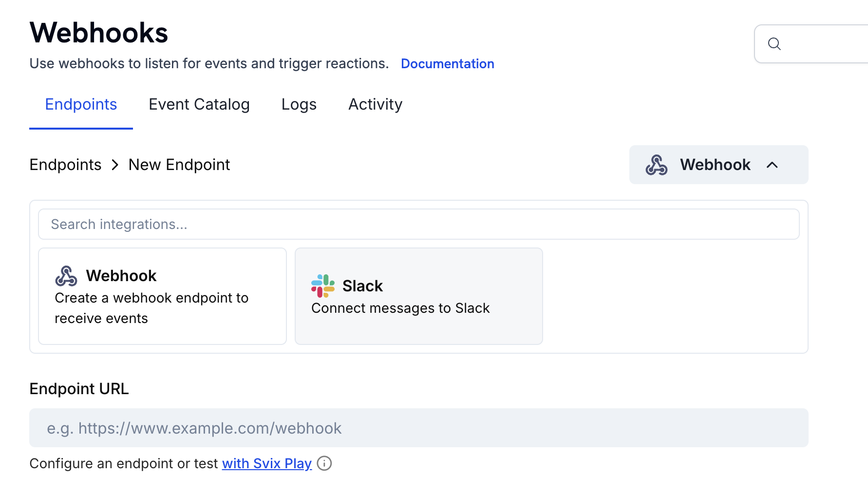 Dodo Payments dashboard showing Add Endpoint button and integrations dropdown