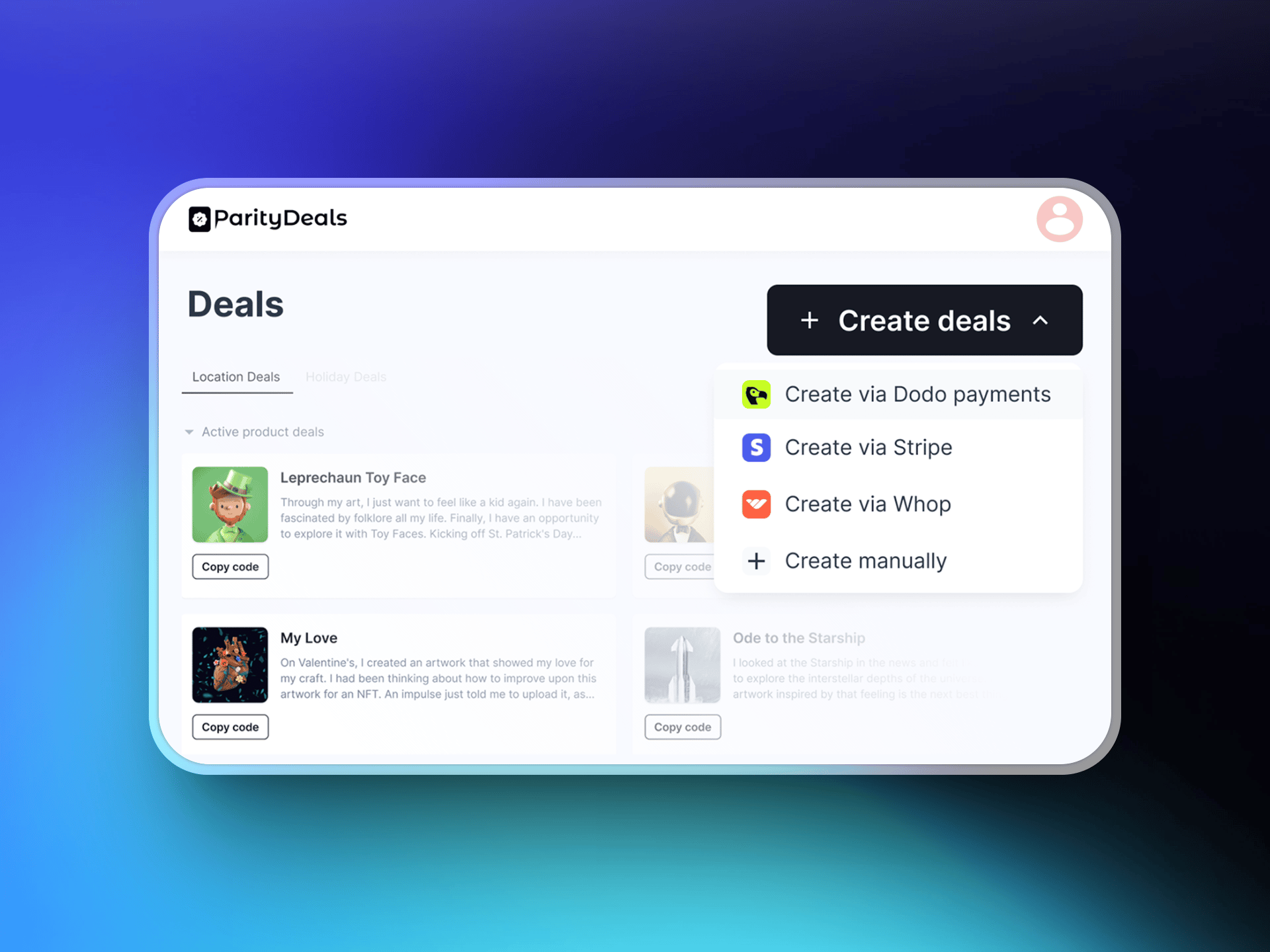 Creating deals via Dodo Payments