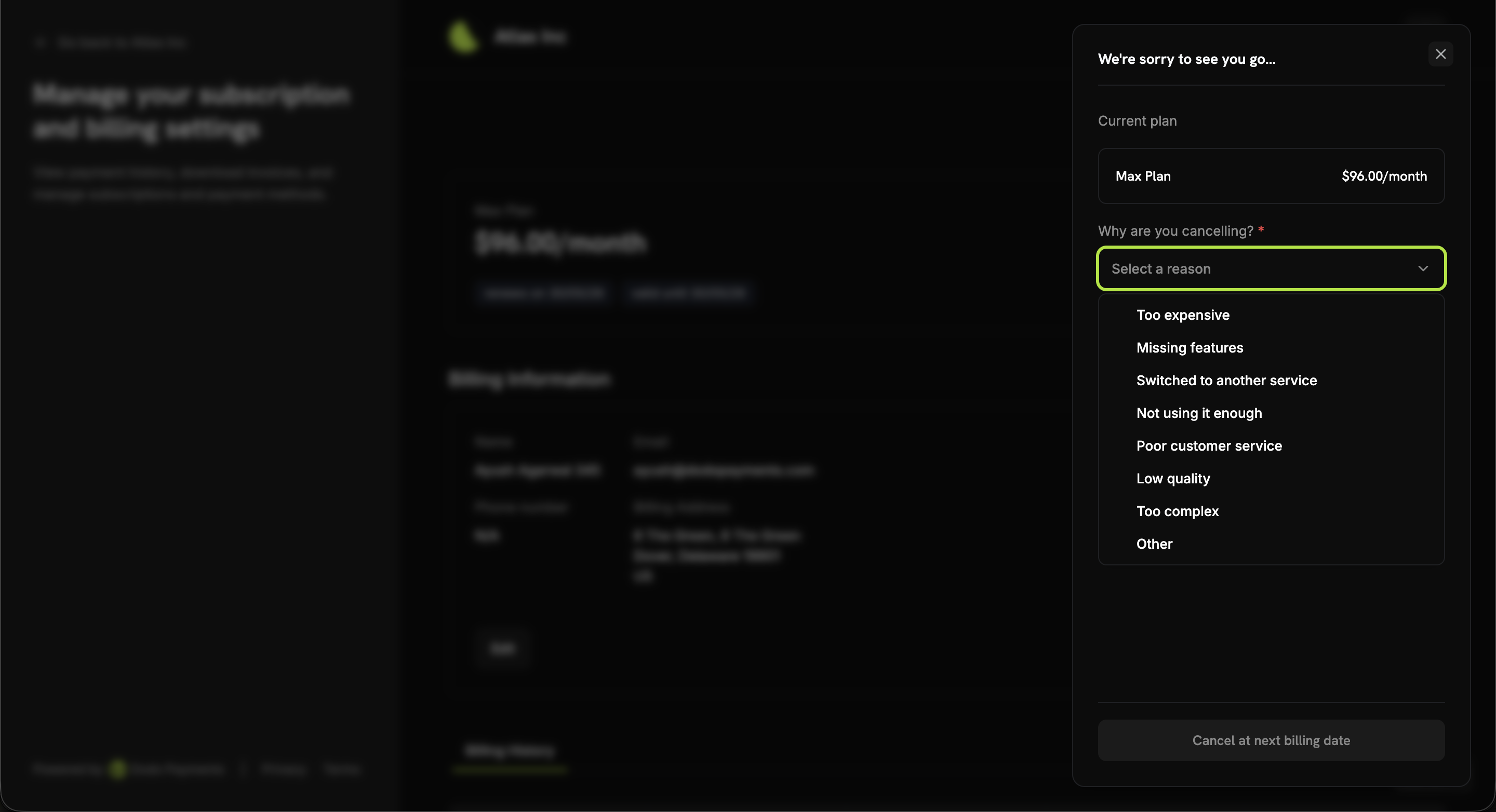 Customer Portal - Dodo Payments Documentation