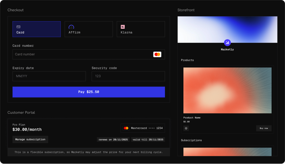 Terminal theme in dark mode showing checkout with blue accents and monospaced font