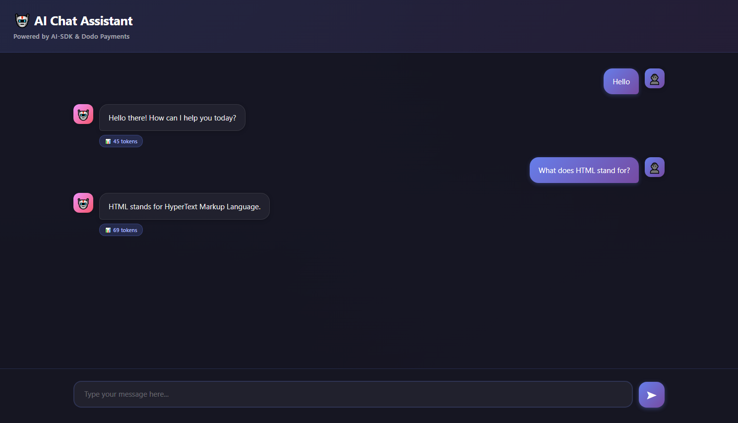 AI Chat Demo