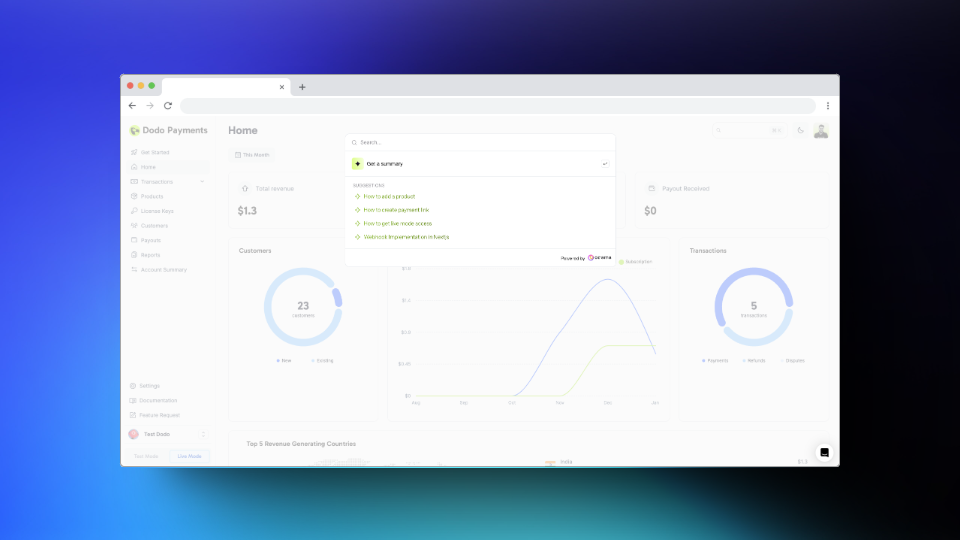 Dodo Payments AI Chat Support