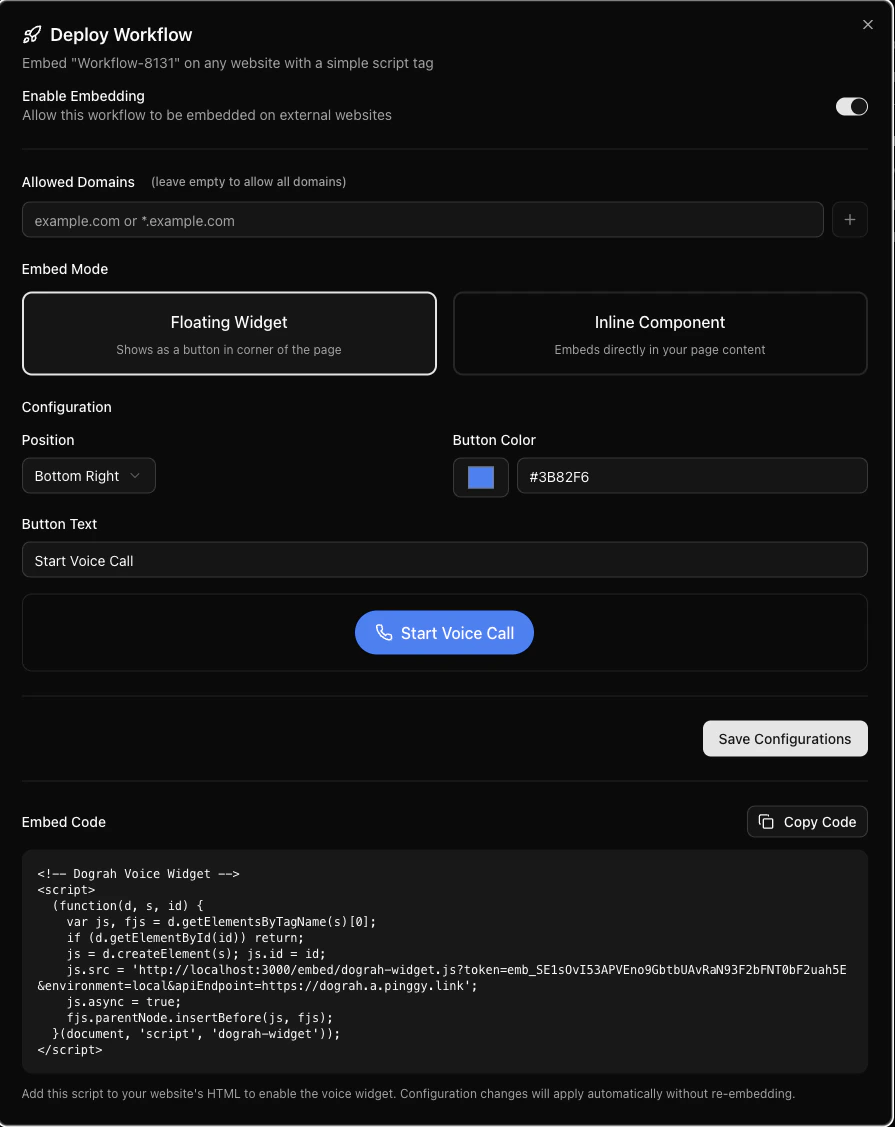 Copy deployment code