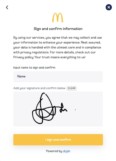 Signature canvas