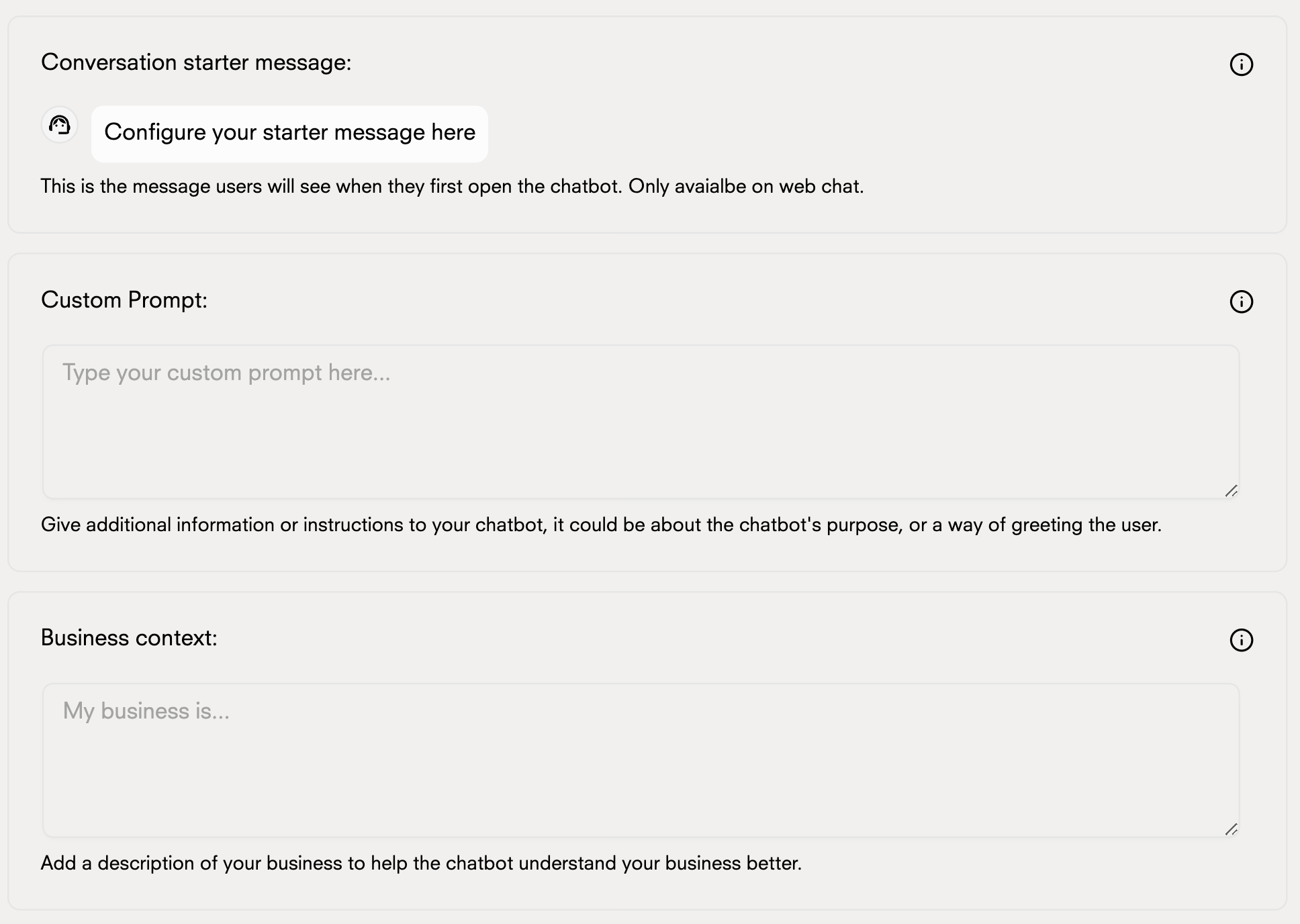 Starter Message