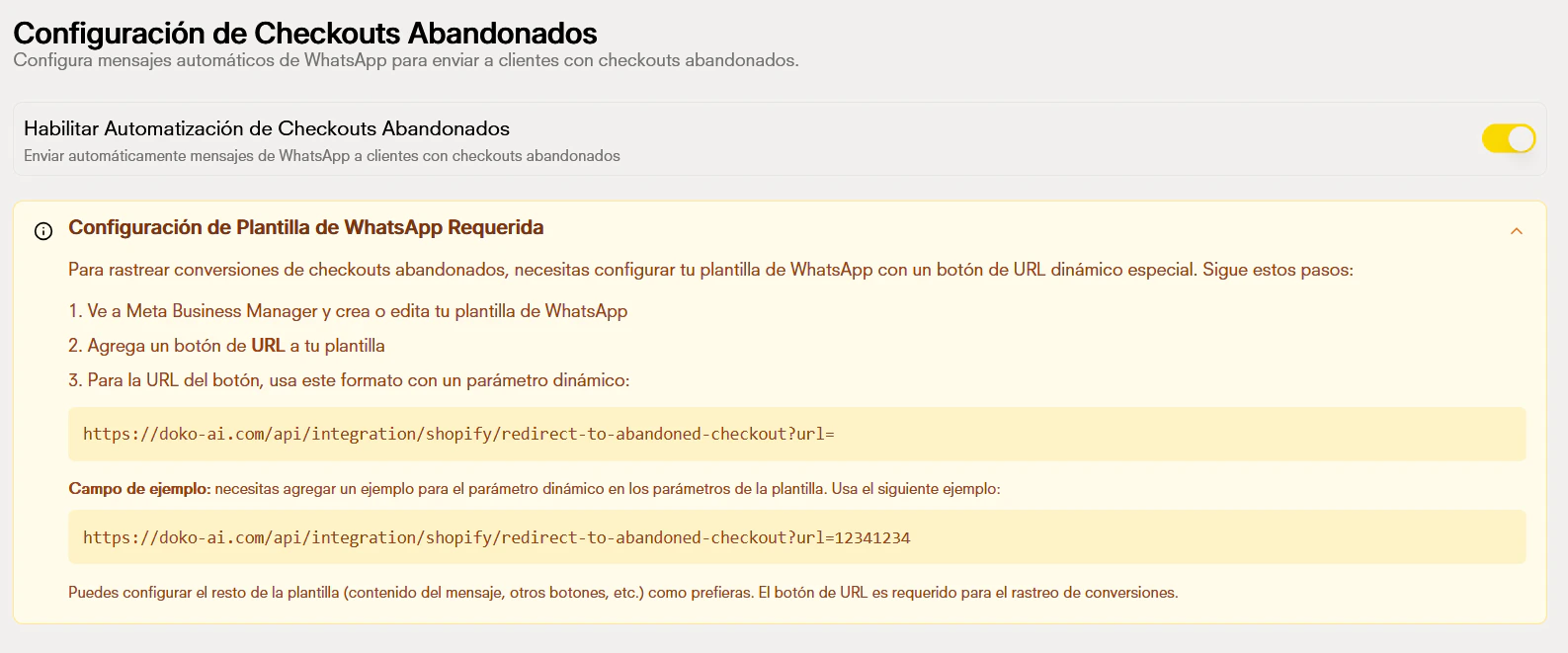 Integra tu cuenta de shopify