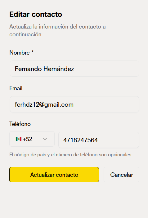 Agregar contactos