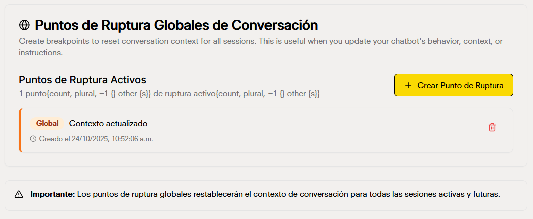 Mensaje de bienvenida