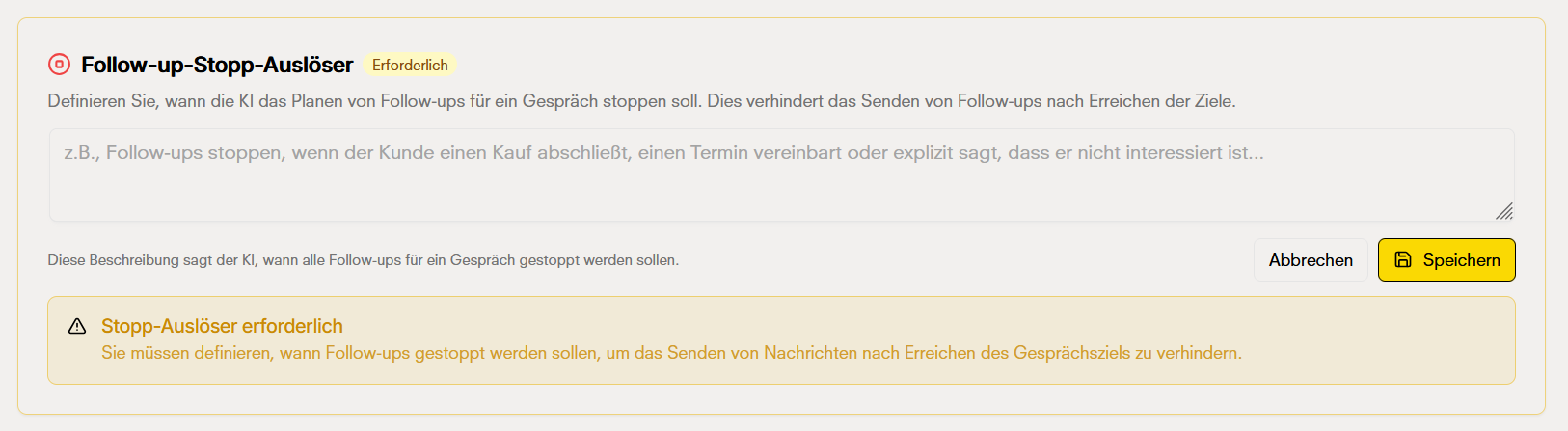 Verwaltung von Nachfassaktionen